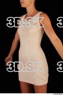 Upper body white dress of Little Caprice 0003